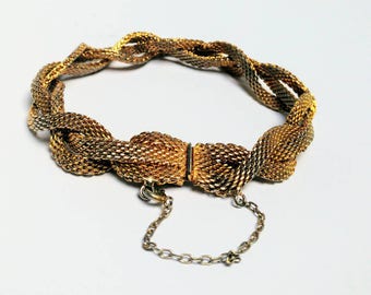 Vintage gilded braided bracelet