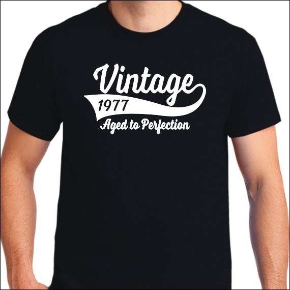 Vintage 1977 Aged to Perfection T-Shirt 40th Birthday