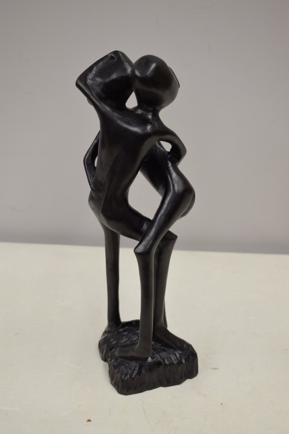 African Statue Ebony The Lovers Male Female Sculpture Tanzania Handmade ...