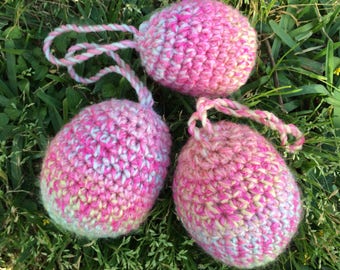 Crocheted Easter Eggs - Set of Three