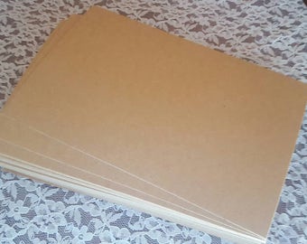 5"x7" Kraft Chipboard Sheets, Headband Display Cards, Shipping Pads, High Quality Perfect Color, ECO Recycled Paper, More Sizes Available