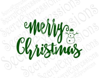 Merry Christmas Svg, Christmas Svg, Snowman Svg, Svg File, Digital Cutting File, eps, png, JPEG, DXF, SVG Cricut, Svg Silhouette, Print File