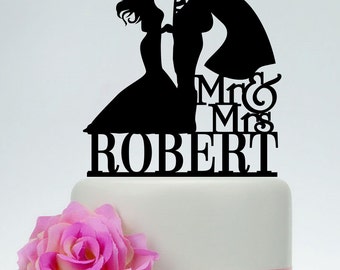 Superman Cake Topper, Wedding Cake Topper,Mr and Mrs Cake Topper With last name,Superman and Bride Cake Topper,Super Hero Wedding C165