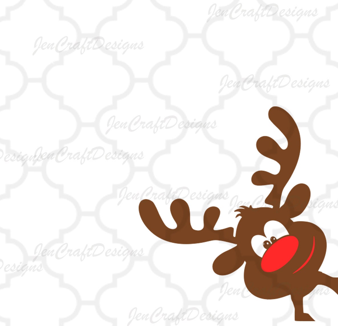 Download Reindeer peeking SVG,EPS Png DXF,digital download files for Silhouette Cricut, vector Clip Art ...