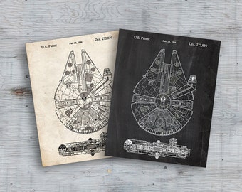 75% OFF SALE - Star Wars, Millennium Falcon Star Wars Poster, Millennium Falcon Star Wars Patent, Millennium Falcon Star Wars Print, Falcon