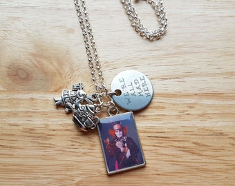 Alice in Wonderland, Mad Hatter, charm necklace
