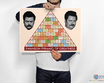 Ron Swanson Pyramid of Greatness poster / Print / Art - Parks and Recreation