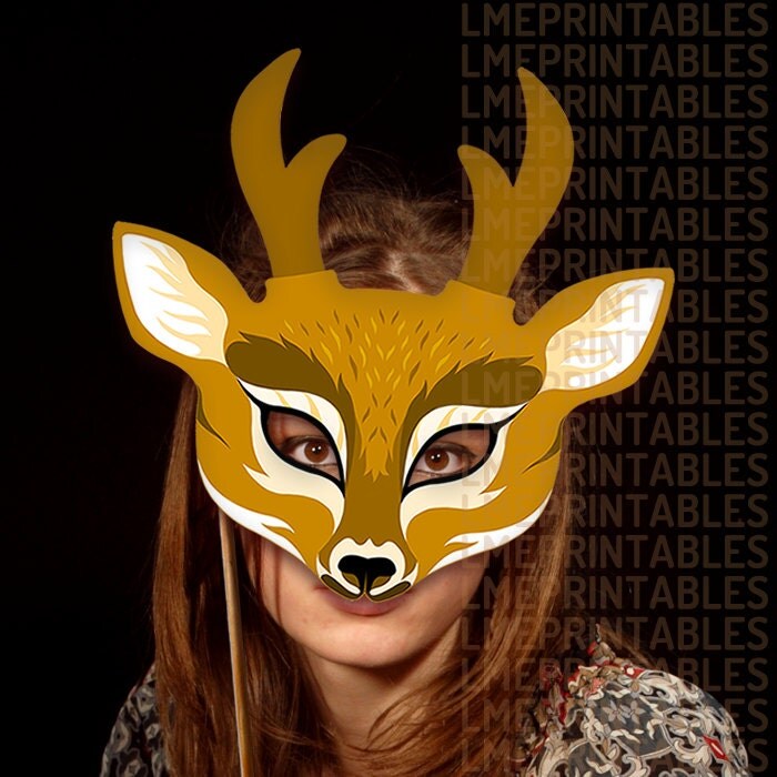 Reindeer Mask Party Printable Deer Animal Masks Paper Mask