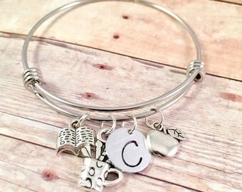 Teacher bracelet, Thank you teacher gift, Teacher personalized bracelet, back to school teacher gift, teacher appreciation gift