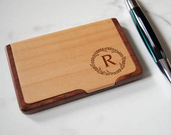 Customized Business Cards Holder, Personalized Wooden Business Cards Holder, Engraved Business Cards cases