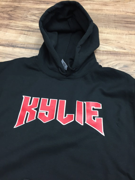 kylie jenner hoodie kylie scriped hoodie kylie by CustomCityInk