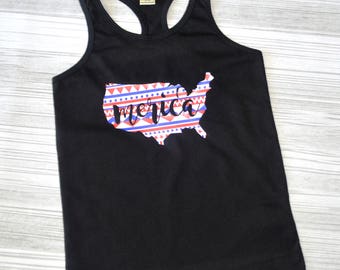 American Flag Tank Top. American Pride. Tank Top. Fourth Of