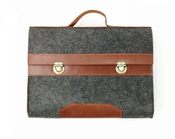 Macbook Pro Sleeve, 2016 MacBook Pro 13 Case, Handmade bag Macbook pro 13, 15 MacBook Pro case, leather Briefcase bag, Christmas gift, V218