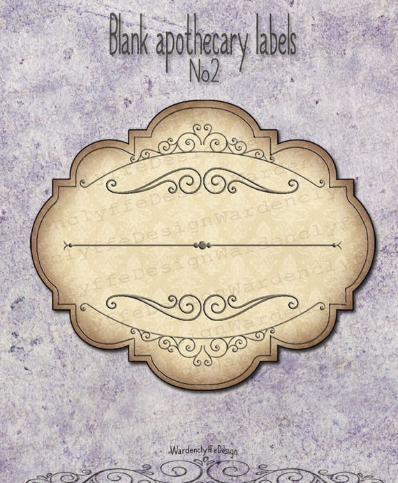 Printable Blank Apothecary Labels No23 x 2.5