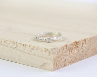 Tira Twig Ring, Sterling Silver, Silver Twig Ring, Stacking Ring, Twig Stacking Ring, Silver Twig Stacking Ring, Stacking Twig Jewelry