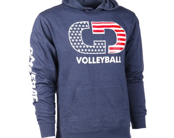 GIMMEDAT Volleyball Stars & Stripes French Terry Hoodie! Volleyball Hoodies, Volleyball Sweatshirts - Free Shipping!