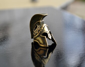 Spartan helmet paracord bead, knife lanyard brass bead, EDC bead, Supply for bracelets/lanyards, paracord accessories