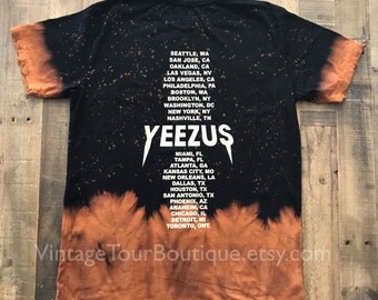 Yeezus Tour Bleached Distressed Tee Kanye West Shirt I Feel Like Pablo Yeezy Yeezus Merch