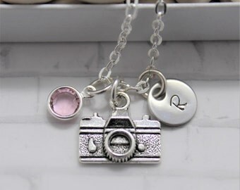 Camera Necklace - Personalized - Photographer Gifts - Photography Necklace - Camera Charm - Videographer