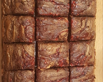 Brownies Peanut Butter and Raspberry Swirl