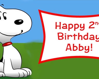 Snoopy Birthday Banner 24"x48"