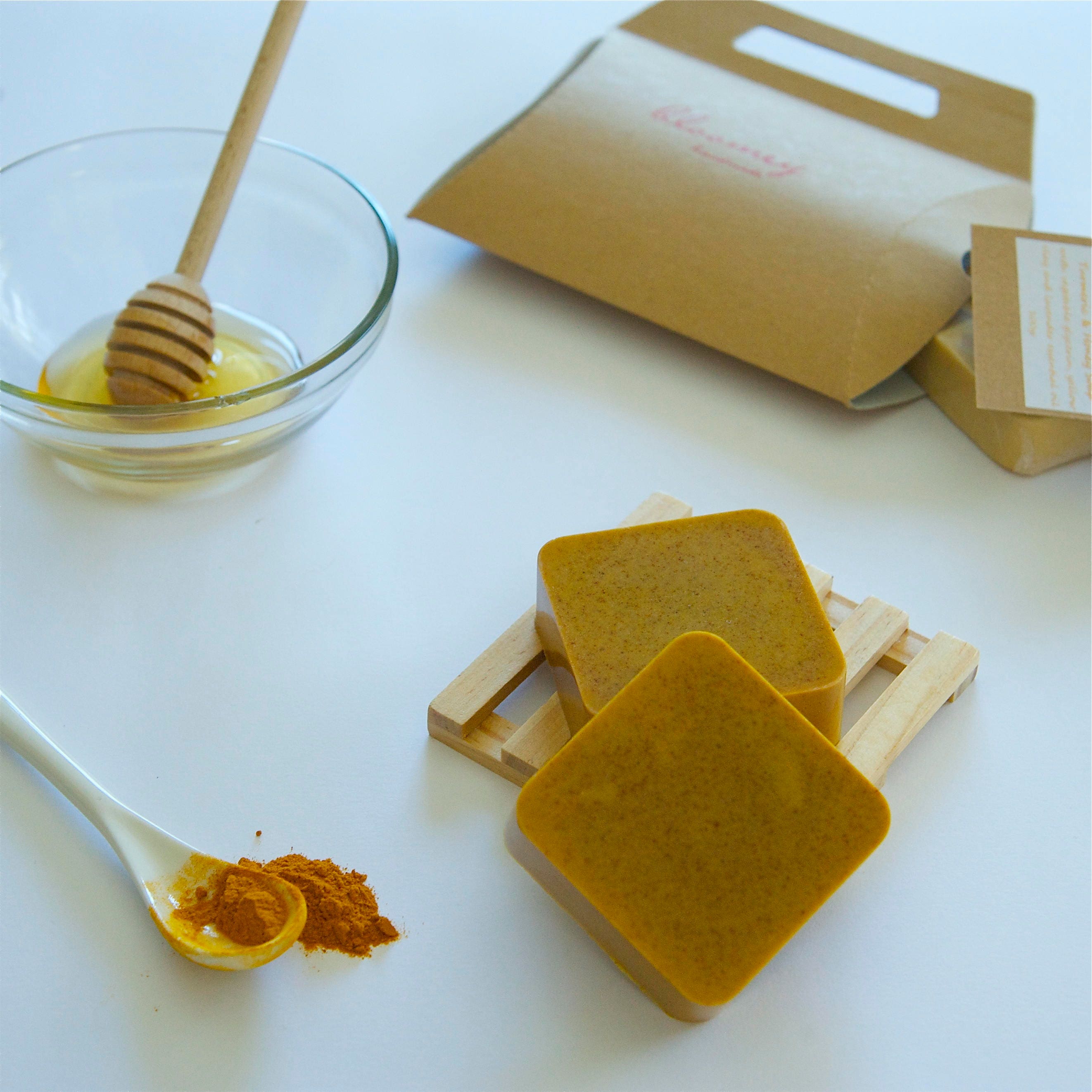 Turmeric Soap Bar Lavender Soap Honey Soap Yellow Clay