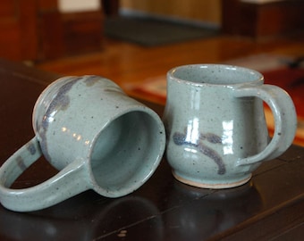 Pair of Ceramic Mugs // Pottery Coffee Mugs // Handmade Mugs