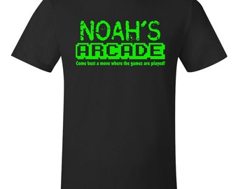 Noah's Arcade Retro T-Shirt, Funny Trendy Wayne's World 90s Movie SNL Wayne Garth Party On Crucial Taunt Gasworks Pop Culture