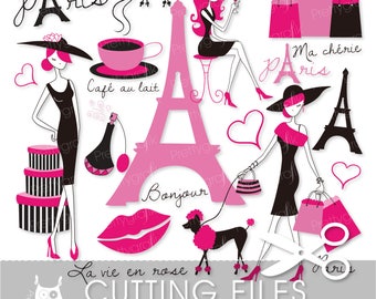paris fashion cutting files, svg, dxf, pdf, eps included - cutting files for cricut and cameo - Cutting Files SVG - CT556