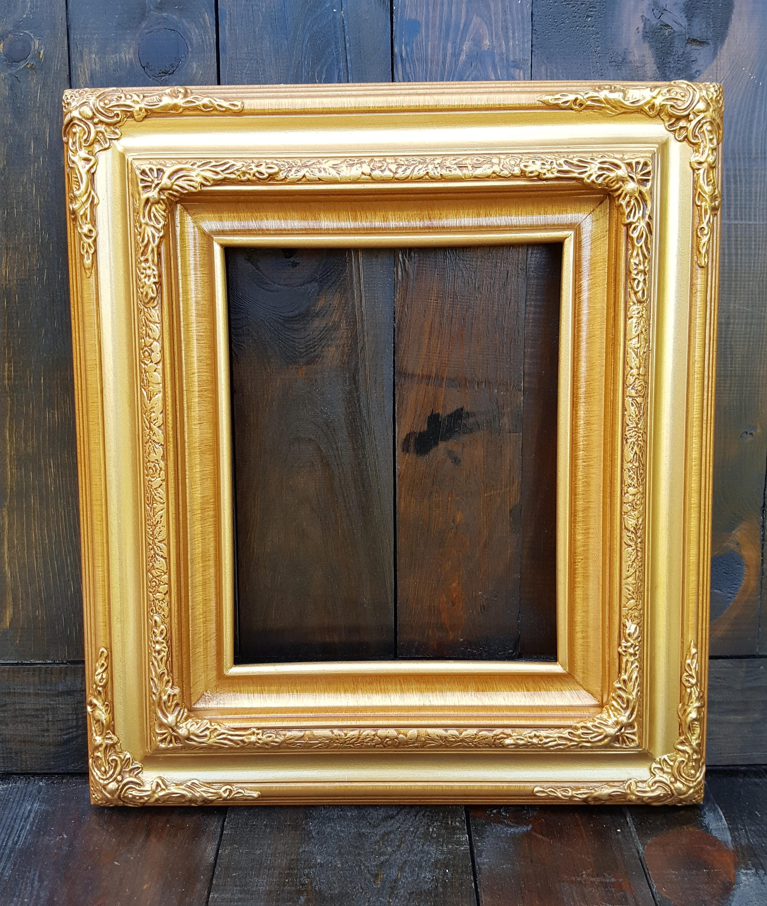 Traditional compo ornate wood frame gold frame wood picture