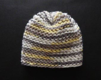 Handmade knit baby hat, gender neutral, variety of sizes and colors, made to order