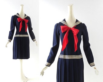 Vintage 20s Dress | Sailor Dress | 1920s Dress | XXXS XXS