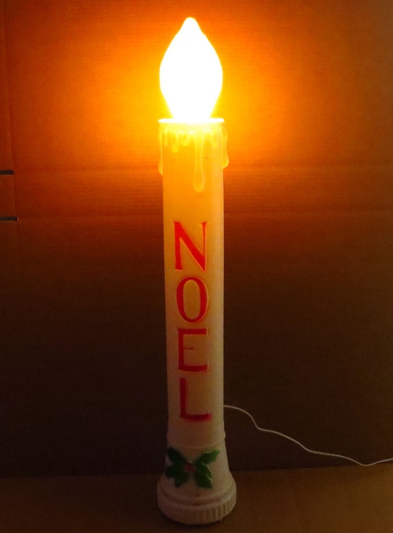 3 Foot Noel Candle Blow Mold Plastic Extra Tall Plastic