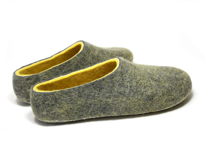 House Shoes for Sale Men US 11.5-12, Wool Slippers, Mens Felted Slippers, Felt Slipper, Boiled Wool Shoes, Felt Shoes, Men Colorful Gift