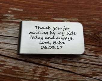 Personalized Money Clip Custom Money Clip Monogram Initial Name Stainless Father of the Bride Gift FOTB Gift Personalized Wedding Gift