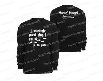 SVG - I solemnly swear that I am up to no good... Mischief Managed - Harry Potter inspired cut file - DOWNLOAD - svg, png, pdf, silhouette