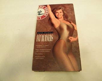 Jane Fonda Favorite Fat Burners VHS Video Tape aerobic workout Pre-owned