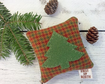 Rustic Home Decor, Cabin Pillow, Cabin Decor, Woodland Decor, Balsam Pillow, Pine Tree Pillow, Lodge Decor, 4 Inch Square Pillow