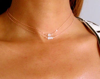 Moonstone Magic Choker, moonstone choker necklace, rose gold choker, choker necklace, gemstone choker, crystal choker, boho