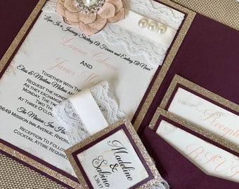 Lace And Vintage Quincenera Invitations 10