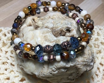 Free Shipping - Energy - Bohemian Bracelet Sets/Boho Czech Bracelets/Czech Glass Bracelets/Bohemian Stone Bracelets/Healing Bracelets