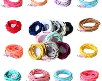 NEW THIN Nylon Headbands-Soft Stretch Head wrap-Wholesale Headbands-Soft Stretch Headband Nylon-Baby Headband-Baby