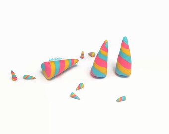 Lush inspired BROOCH Unicorn Horn (handmade, Lush bath bomb, Lush Cosmetics, Lush dupe, Lush label, polymer clay, Lush pin, Lush jewelry)
