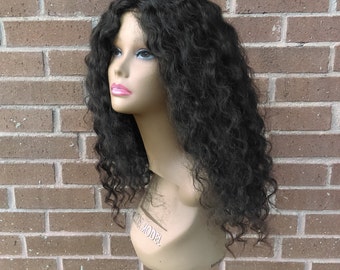 Virgin Human Hair Wigs - Lace Top Closure - Natural Black-Brown - Pick Your Length & Texture