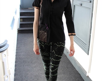 Handmade DIY Punk Goth Alternative Grunge Tie Dye Leggings