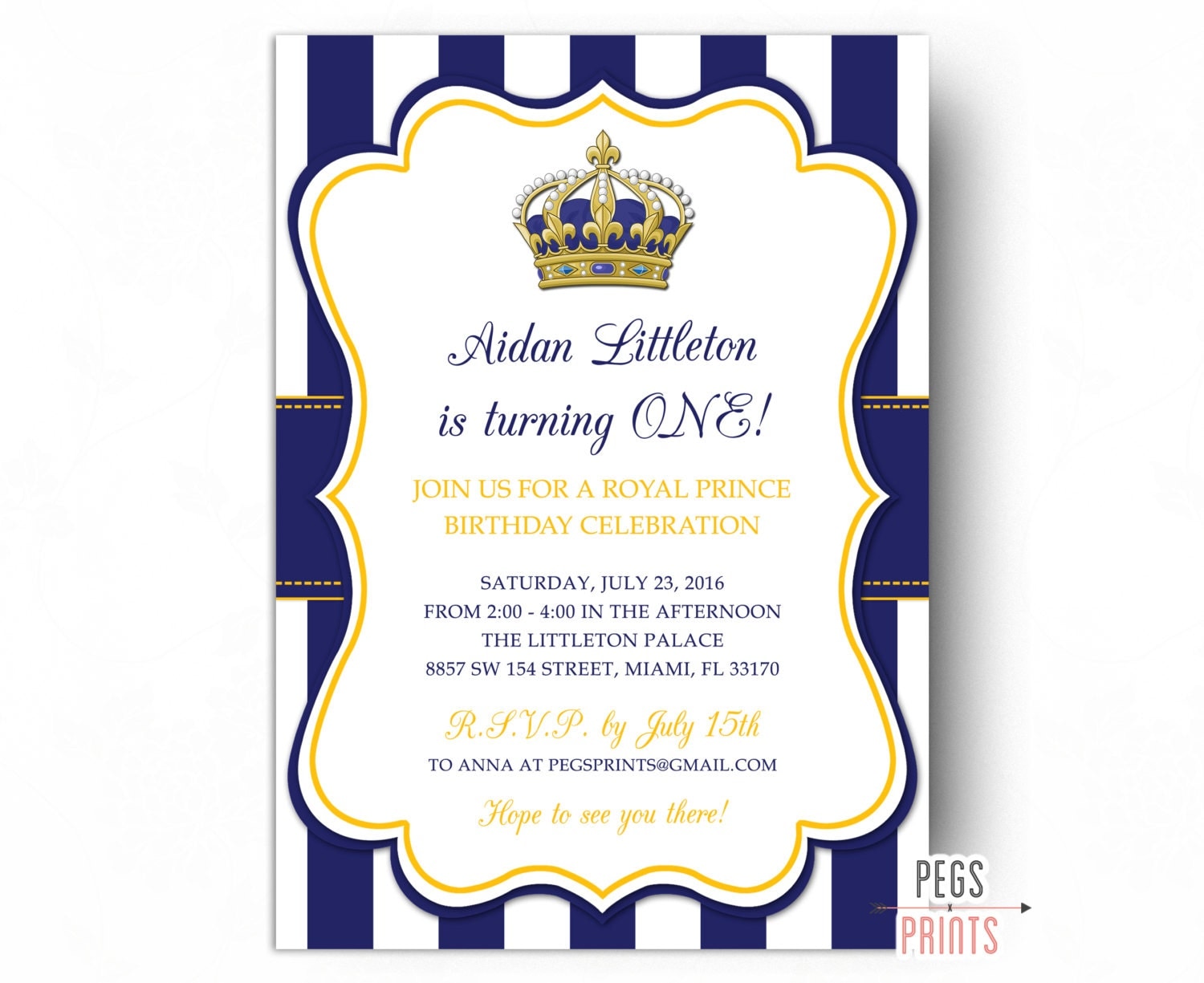 Royal Birthday Invitation Template 8