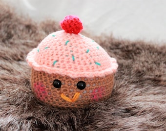 Pink Cupcake Plush, Cupcake Plushie, Stuffed Cupcake, Crochet Cupcake, Amigurumi Cupcake, Birthday Cupcake, Kawaii Cupcake, Kawaii Plushie
