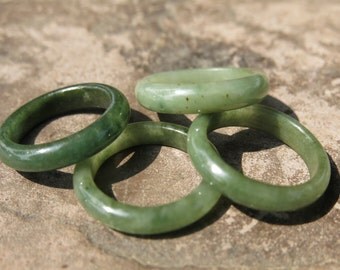 Carved Jade band ring - energy shield, gem therapy for overall wellbeing, boosts immune system, libra birthstone