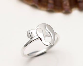 Sterling Silver Sloth Ring - Stacking Ring - Sloth Jewellery