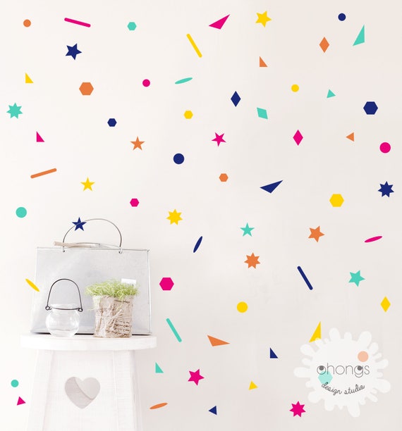 Confetti Wall Decal / Party wall Decal / Multi colors Decal